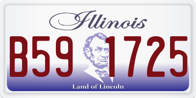 IL license plate B591725