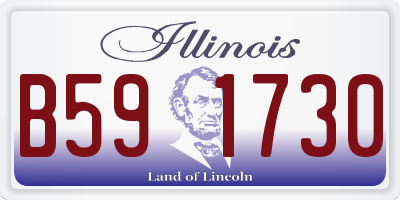 IL license plate B591730