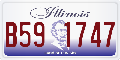 IL license plate B591747