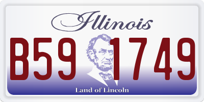IL license plate B591749