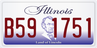 IL license plate B591751