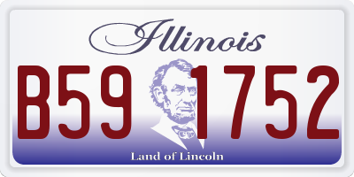 IL license plate B591752