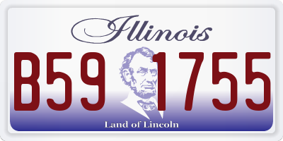 IL license plate B591755