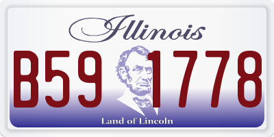 IL license plate B591778