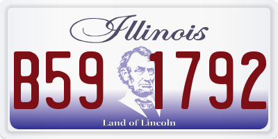 IL license plate B591792