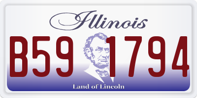IL license plate B591794