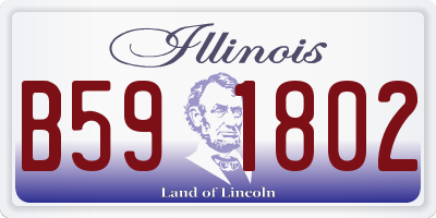 IL license plate B591802