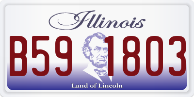 IL license plate B591803