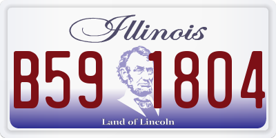 IL license plate B591804