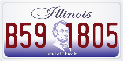 IL license plate B591805