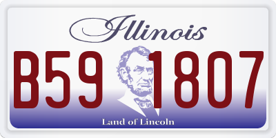 IL license plate B591807