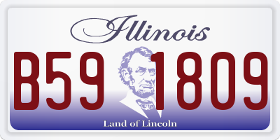 IL license plate B591809