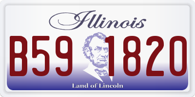 IL license plate B591820