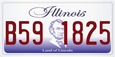 IL license plate B591825