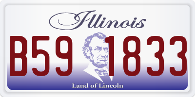 IL license plate B591833