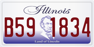 IL license plate B591834