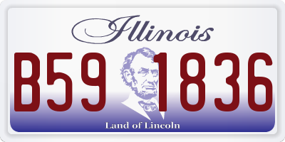 IL license plate B591836