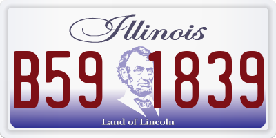 IL license plate B591839
