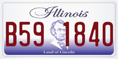 IL license plate B591840