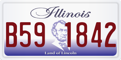 IL license plate B591842