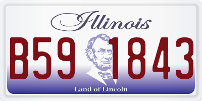 IL license plate B591843