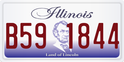 IL license plate B591844