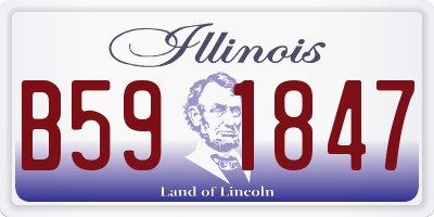 IL license plate B591847
