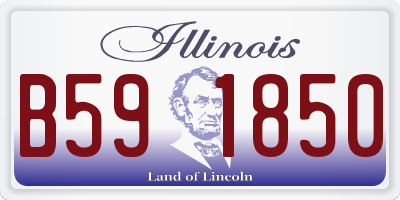 IL license plate B591850