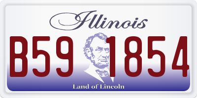 IL license plate B591854