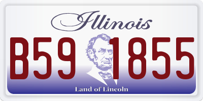IL license plate B591855