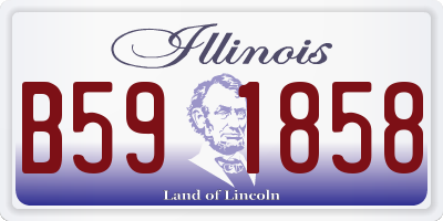 IL license plate B591858