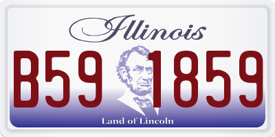 IL license plate B591859