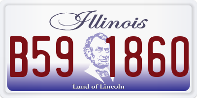 IL license plate B591860