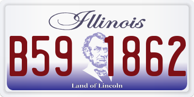 IL license plate B591862
