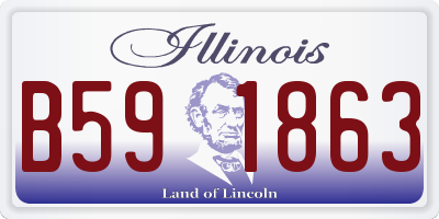 IL license plate B591863