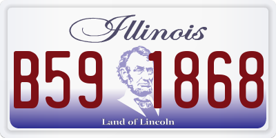 IL license plate B591868