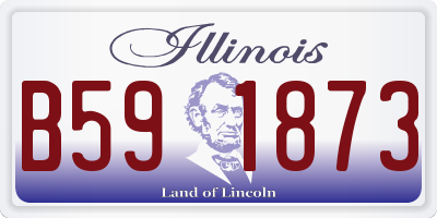IL license plate B591873