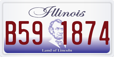 IL license plate B591874