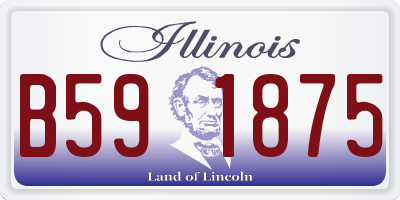 IL license plate B591875