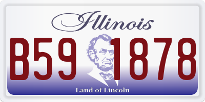 IL license plate B591878