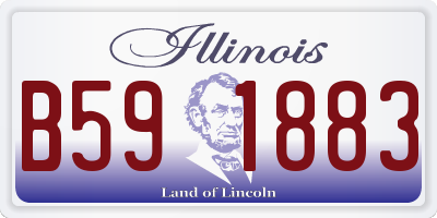 IL license plate B591883