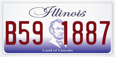 IL license plate B591887
