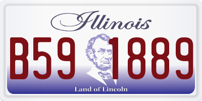 IL license plate B591889