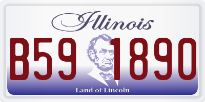 IL license plate B591890