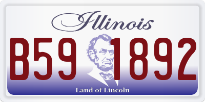 IL license plate B591892