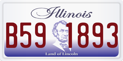 IL license plate B591893