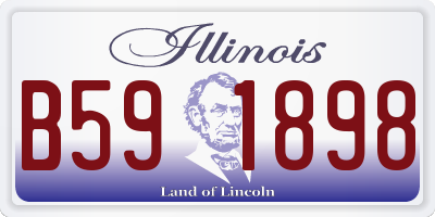 IL license plate B591898