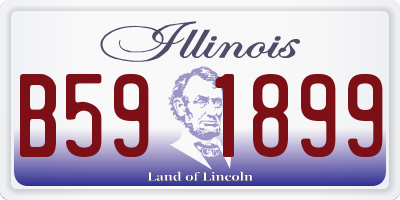 IL license plate B591899