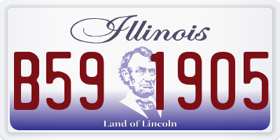 IL license plate B591905