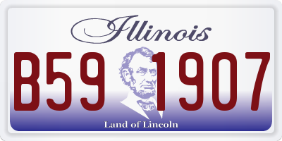 IL license plate B591907